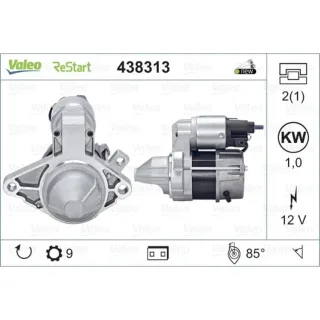 Valeo Starter 1,0 kW Citroen C1 Peugeot 108 Toyota Aygo 438313