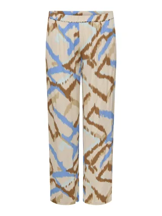 ONLY CARMAKOMA - CARROWA LIFE PULL-UP PANTS AOP pumice stone - Gr. - 32