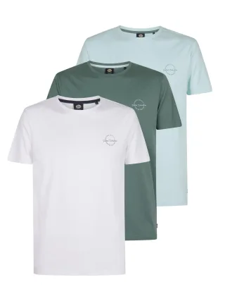 Petrol Industries - 3er-Pack Jersey-T-Shirts Salsa Herren