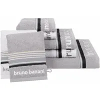 Bruno Banani Handtuch Set Maja, 1 Duschtuch, 2 Handtücher, 2 Gästehandtücher, 2 Waschhandschuhe, Walkfrottee (Set, 7-St), mit Bordüre und Markenlogo, 7 teiliges Handtücher Set, 100% Baumwolle
