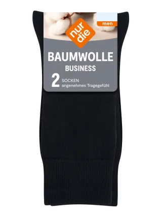 NUR DIE Herren Socken Business Baumwolle 2er Pack