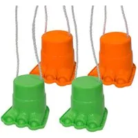 Vedes Spielzeug-Gartenset 2er Set Kinder Laufdosen Dino-Füße Topfstelzen Stelzen ab 3 Jahre, Dinofüße, Dinofuß Topfstelzen