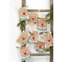 Folia ewige Kalender Adventskalender-Set Red Nose Reindeer 216-teilig