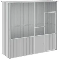 vidaXL Voliere, Grau 215x78x200 cm Verzinkter Stahl