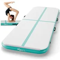 KM - Fit Gymnastikmatte Airtrack Matte Turnmatte Fitness-Matte (1-St., 300 x 100 x 10 cm), mit integrierter Pumpe 600W