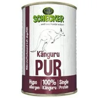 Schecker Känguru PUR - hypoallergen, getreidefrei, für sehr empfindliche Hunde Känguru, Nassfutter für: Hunde, Für Ausschlussdiäten und sehr empfindliche Hunde geeignet