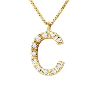 DIADEMA - Halskette mit Diamanten - C - Gelbgold - Chaine Véntienne