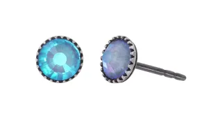 konplott - Ohrstecker - Black Jack blau