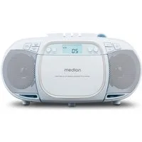 Medion® Kassetten Player (An/Aus Anzeige, Audiokassetten, AUX-Eingang, Batteriebetrieben, CD-Player, CD-R-Wiedergabe, CD-RW-Wiedergabe, FM-Radio, Digitalanzeige, Kassettenwiedergabe, USB, Tragbar, Stereo, Radio, MP3 CD-Wiedergabe, On/Off Switch, MW/U