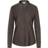 MORE&MORE Langarmbluse feminine Stretchbluse, Rüschenkragen