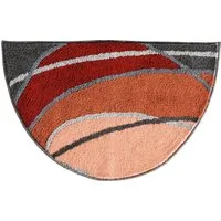 REDBEST Badematte Duschvorlage "Lynn" halbrund, Höhe 20 mm, halbrund, Grafik/gemustert