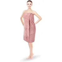 Bestlivings Saunatuch Damen 80x145cm, (1-St), Sauna Kilt "Flauschig" Saunahandtuch mit Gummizug und Knopfverschluss