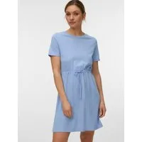 Vero Moda Shirtkleid VMLUNA SS SHORT STRING DRESS JRS NOOS Baumwollmischung, regular fit