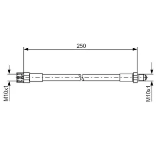 Bosch Bremsschlauch hinten Audi 80 90 Coupe Quattro VW K
