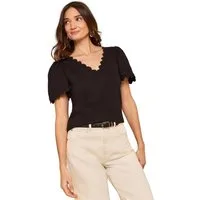 Love & Roses V-Shirt Love & Roses T-Shirt mit V-Ausschnitt, Regular (1-tlg)