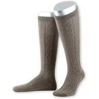 Lusana Trachtensocken Trachten Kniestrümpfe - L4910 - anthrazit, jägeroliv, trachtenbraun