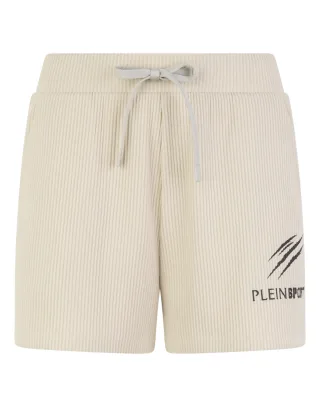 PLEIN SPORT Shorts "Ribbed Loose Fit Shorts Scratch"