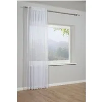 GARDINIA Gardine Schal mit Gardinenband Voile Uni (1 St), verdeckte Schlaufen, transparent, Stoff Voile Uni