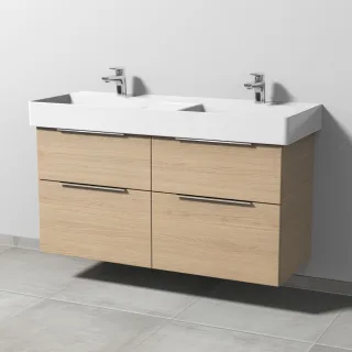 Sanipa 3way Waschtischunterbau zu Duravit Dura Square Waschtisch mit 4 Auszügen, Eiche-Nordic UM42248