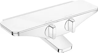 Hansa Wannen-Thermostat-Batterie Hansaemotion 5864 2171 82, weiß/chrom, 5864217182 5864217182