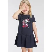 KIDSWORLD Jerseykleid mit Einhorn aus Baumwolle und Elasthan, kurzärmelig