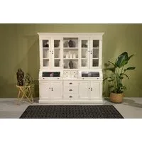 Wohnpalast Buffet Buffet Schrank weiß 200cm - Landhaus Möbel Vitrinen Schrank