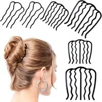 Oemmn Haarspange 6 Stück Haar-Gabel-Clip Metall Haarkamm Seitenkämme, 6-tlg.