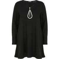 Doris Streich Langarmshirt Tunika (1-tlg) mit Strass-Anhänger