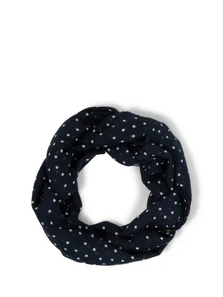 Tom Tailor - Loop-Schal mit Muster navy white small dot design - Gr. - OS