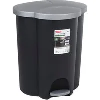 Curver Mülleimer 254540, Abfalleimer 40L Treteimer Müllsortierung