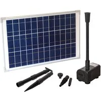 Heissner Springbrunnenpumpe Heissner Solar-Teichpumpen-Set 1000l/h (Komplett-Set, 1-tlg)