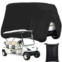 BTTO Wohnmobilschutzhülle Golf Cart Abdeckung für 2–4 Passagiere,Wasserdicht,Winddicht, 210D/420D Oxford Gewebe,UV-Beständiges,Regenschutz,Staubdicht