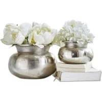 Mirabeau Tischvase Vase 2er Set Clément antiksilber