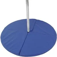 TRUTZHOLM Fitnessmatte Pole Dance Matte Ø 120 cm Stärke 10 cm Tanzstangenmatte faltbar blau (1-St), Passend für alle gängigen Pole Dance Stangen
