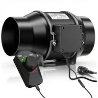 XERSEK Badlüfter 70W/150mm Abluftventilator 683m³/h Rohrventilator mit EC-Frequenzmotor, Stufenlose Regelung, 35–56 dB, Belüftung Für Bad Küche WC Growzelt usw