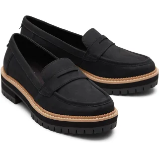 TOMS Cara Leder Damen Schwarz Loafers