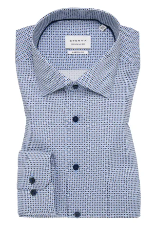 ETERNA - Hemd Twill Langarm himmelblau - Gr. - 42