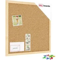 ALLboards Memoboard ALLboards Pinnwand mit Holz Rahmen Korktafel Korkwand