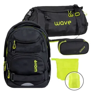 Wave Schulrucksack Set Infinity Move "Bold" mit Regenschutz