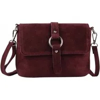ITALYSHOP24 Schultertasche Made in Italy Damen Leder Tasche Umhängetasche Handtasche CrossOver, Schultertasche CrossBody Wildleder Abendtasche Echtleder Messenger