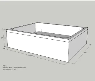 Neuesbad Wannenträger für Kaldewei Sanidusch 100x80x14 SD21023