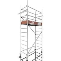 ALTEC Aluminium Fahrgerüst Rollfix 2.0 400 mit Ø125mm Rollen und Wandanker, Made in Germany, Arbeitshöhe 4 Meter