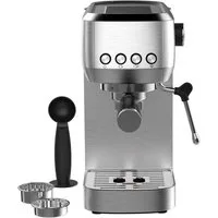 AIMAX Espressomaschine mit 20 Bar italienischer Pumpe – Professionelles Edelstahl-Design, Klassische Tastensteuerung, Milchaufschäumer, Kaffeekanne, Edelstahlfilter 51mm, 1350 W für Heim-Baristas – 1,3L Wassertank für Latte & Cappuccino