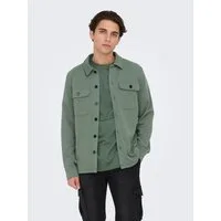 ONLY & SONS Langarmhemd ONSNEWKODYL OVERSHIRT SWEAT NOOS Materialmix, regular fit