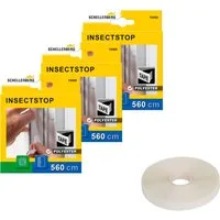 SCHELLENBERG Klett-Klebeband Insektenschutzzubehör, Befestigungsband für Polyester-Fliegengitter (Packung, 3-St) semi-transparent, 5,6 m, in unterschiedlichen Sets erhältlich