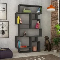 Decortie Bücherregal Karmato, Standregal Bücherregal Holz Wohnzimmer, 96 x 25,5 x 168,5 cm