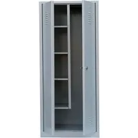 Steelboxx Mehrzweckschrank Kleider Wäsche Geräteschrank - 2 Abteile, Putzmittelschrank (1-St) Komplett verschweißt und montiert - keine Montage erforderlich