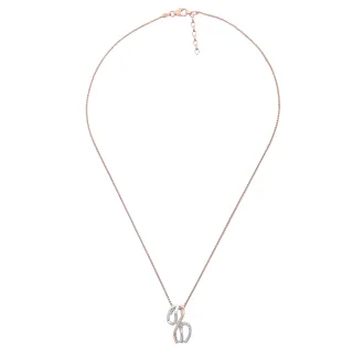 Orphelia 'Sally' Damen-Kette mit Anhänger aus 925er Sterlingsilber, Silber/Rosé, ZH-7230