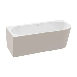 VitrA Geo Badewanne back to wall Ecke links 180 x 80 cm mit verdecktem Taupe Matt,65450006027 65450006027