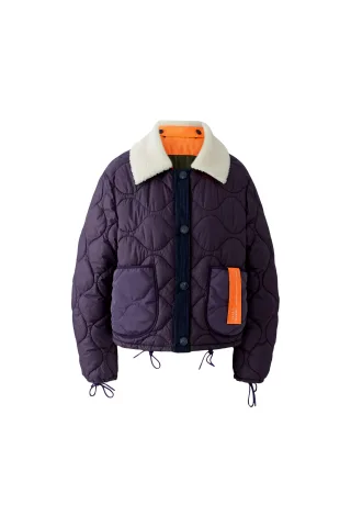 Oui - Wendejacke dk violett blue - Gr. - 34